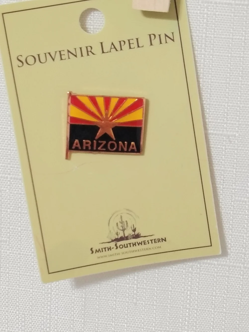 Vintage Arizona State Flag Lapel Pin By Smith-Southwestern 3/4